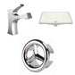 American Imaginations AI-26963 21" Biscuit Rectangular Undermount Transitional Bathroom Undermount Sink Set
