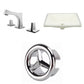 American Imaginations AI-26964 21" Biscuit Rectangular Undermount Transitional Bathroom Undermount Sink Set