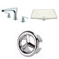 American Imaginations AI-26969 21" Biscuit Rectangular Undermount Transitional Bathroom Undermount Sink Set