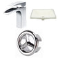 American Imaginations AI-26971 21" Biscuit Rectangular Undermount Transitional Bathroom Undermount Sink Set