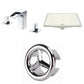 American Imaginations AI-26972 21" Biscuit Rectangular Undermount Transitional Bathroom Undermount Sink Set