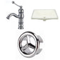 American Imaginations AI-26973 21" Biscuit Rectangular Undermount Transitional Bathroom Undermount Sink Set