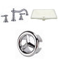 American Imaginations AI-26975 21" Biscuit Rectangular Undermount Transitional Bathroom Undermount Sink Set