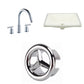 American Imaginations AI-26976 21" Biscuit Rectangular Undermount Transitional Bathroom Undermount Sink Set