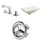 American Imaginations AI-26984 21" White Rectangular Undermount Transitional Bathroom Undermount Sink Set