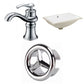 American Imaginations AI-26985 21" White Rectangular Undermount Transitional Bathroom Undermount Sink Set