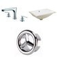 American Imaginations AI-26989 21" White Rectangular Undermount Transitional Bathroom Undermount Sink Set
