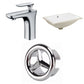 American Imaginations AI-26990 21" White Rectangular Undermount Transitional Bathroom Undermount Sink Set