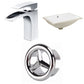 American Imaginations AI-26991 21" White Rectangular Undermount Transitional Bathroom Undermount Sink Set