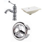American Imaginations AI-26993 21" White Rectangular Undermount Transitional Bathroom Undermount Sink Set