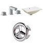 American Imaginations AI-27001 21" White Rectangular Undermount Transitional Bathroom Undermount Sink Set