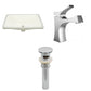 American Imaginations AI-27013 21" Biscuit Rectangular Undermount Transitional Bathroom Undermount Sink Set