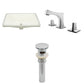 American Imaginations AI-27014 21" Biscuit Rectangular Undermount Transitional Bathroom Undermount Sink Set