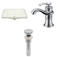 American Imaginations AI-27015 21" Biscuit Rectangular Undermount Transitional Bathroom Undermount Sink Set