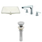 American Imaginations AI-27019 21" Biscuit Rectangular Undermount Transitional Bathroom Undermount Sink Set