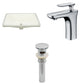 American Imaginations AI-27020 21" Biscuit Rectangular Undermount Transitional Bathroom Undermount Sink Set