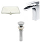 American Imaginations AI-27021 21" Biscuit Rectangular Undermount Transitional Bathroom Undermount Sink Set