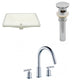 American Imaginations AI-27026 21" Biscuit Rectangular Undermount Transitional Bathroom Undermount Sink Set