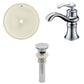 American Imaginations AI-27033 16" Biscuit Round Undermount Transitional Bathroom Undermount Sink Set