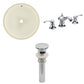 American Imaginations AI-27035 16" Biscuit Round Undermount Transitional Bathroom Undermount Sink Set