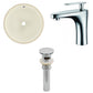 American Imaginations AI-27036 16" Biscuit Round Undermount Transitional Bathroom Undermount Sink Set
