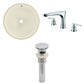 American Imaginations AI-27037 16" Biscuit Round Undermount Transitional Bathroom Undermount Sink Set