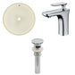 American Imaginations AI-27038 16" Biscuit Round Undermount Transitional Bathroom Undermount Sink Set