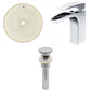 American Imaginations AI-27039 16" Biscuit Round Undermount Transitional Bathroom Undermount Sink Set