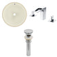 American Imaginations AI-27040 16" Biscuit Round Undermount Transitional Bathroom Undermount Sink Set