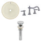 American Imaginations AI-27043 16" Biscuit Round Undermount Transitional Bathroom Undermount Sink Set