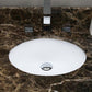 American Imaginations AI-27073 18" White Oval Undermount Transitional Bathroom Undermount Sink Set