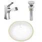 American Imaginations AI-27085 17" White Oval Undermount Transitional Bathroom Undermount Sink Set