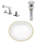 American Imaginations AI-27086 17" White Oval Undermount Transitional Bathroom Undermount Sink Set