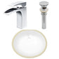 American Imaginations AI-27093 17" White Oval Undermount Transitional Bathroom Undermount Sink Set