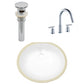 American Imaginations AI-27098 17" White Oval Undermount Transitional Bathroom Undermount Sink Set
