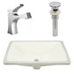 American Imaginations AI-27099 21" Biscuit Rectangular Undermount Transitional Bathroom Undermount Sink Set