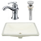 American Imaginations AI-27101 21" Biscuit Rectangular Undermount Transitional Bathroom Undermount Sink Set