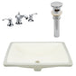 American Imaginations AI-27103 21" Biscuit Rectangular Undermount Transitional Bathroom Undermount Sink Set