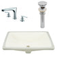 American Imaginations AI-27105 21" Biscuit Rectangular Undermount Transitional Bathroom Undermount Sink Set