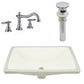 American Imaginations AI-27111 21" Biscuit Rectangular Undermount Transitional Bathroom Undermount Sink Set