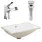 American Imaginations AI-27113 21" White Rectangular Undermount Transitional Bathroom Undermount Sink Set