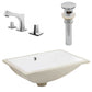 American Imaginations AI-27114 21" White Rectangular Undermount Transitional Bathroom Undermount Sink Set