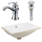 American Imaginations AI-27115 21" White Rectangular Undermount Transitional Bathroom Undermount Sink Set