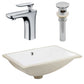 American Imaginations AI-27120 21" White Rectangular Undermount Transitional Bathroom Undermount Sink Set