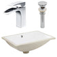 American Imaginations AI-27121 21" White Rectangular Undermount Transitional Bathroom Undermount Sink Set