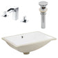 American Imaginations AI-27122 21" White Rectangular Undermount Transitional Bathroom Undermount Sink Set