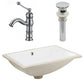 American Imaginations AI-27123 21" White Rectangular Undermount Transitional Bathroom Undermount Sink Set