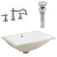 American Imaginations AI-27125 21" White Rectangular Undermount Transitional Bathroom Undermount Sink Set