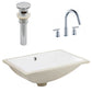 American Imaginations AI-27126 21" White Rectangular Undermount Transitional Bathroom Undermount Sink Set