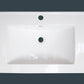 American Imaginations AI-27170 24" White Rectangular Drop In Transitional Ceramic Top Set